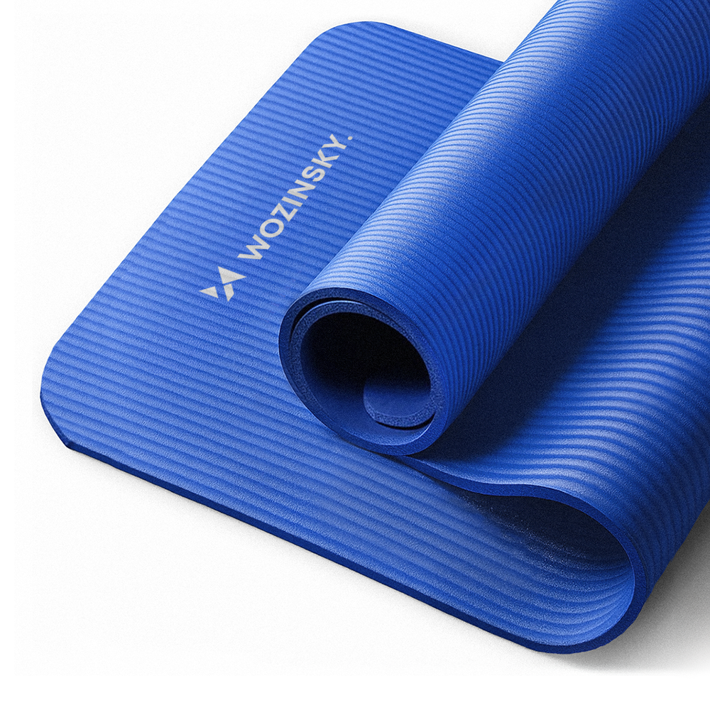 Wozinsky exercise mat 181 x 63 x 0.9 cm thick gymnastic yoga mat blue_0