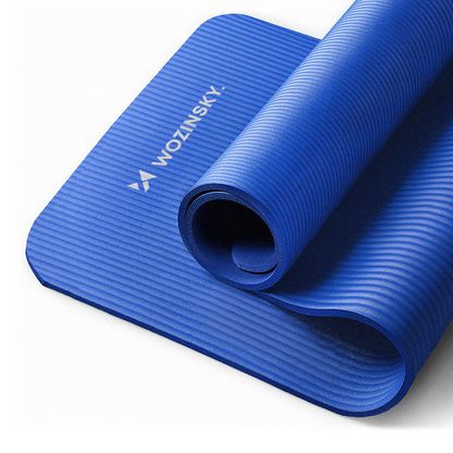Wozinsky exercise mat 181 x 63 x 0.9 cm thick gymnastic yoga mat blue_0