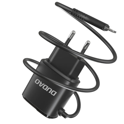 Dudao charger 2x USB with built-in 12W Lightning cable black (A2ProL black)_1