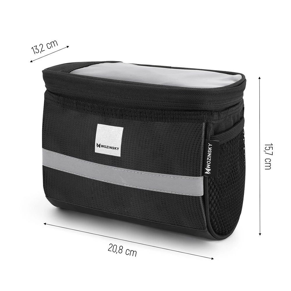 Wozinsky bike handlebar bag with phone case 2l black (WBB12BK)_2