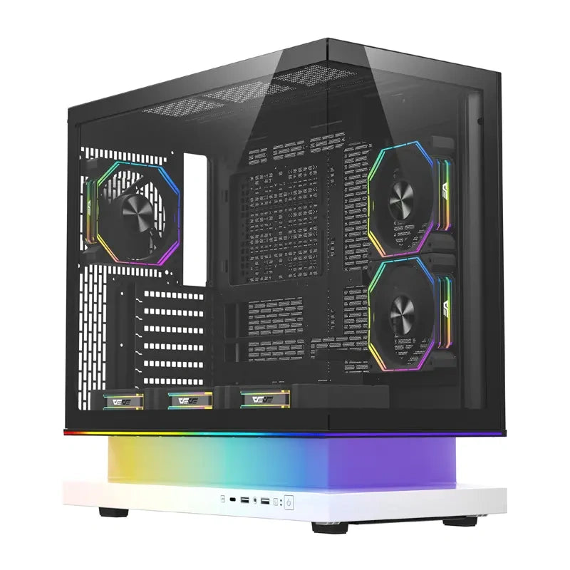 DarkFlash F1 ATX  Computer Case + 6 Fans (White)_10