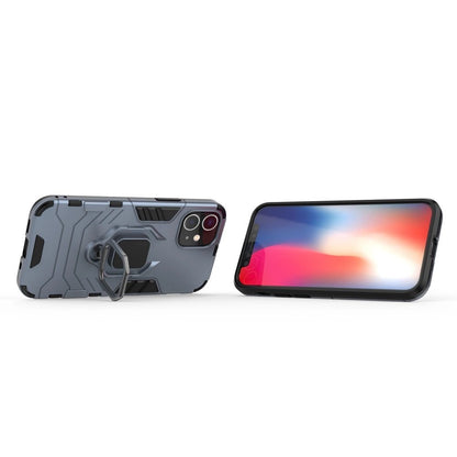 Ring Armor Case Kickstand Tough Rugged Cover for iPhone 12 mini blue_4