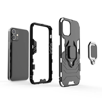 Ring Armor Case Kickstand Tough Rugged Cover for iPhone 12 mini blue_8