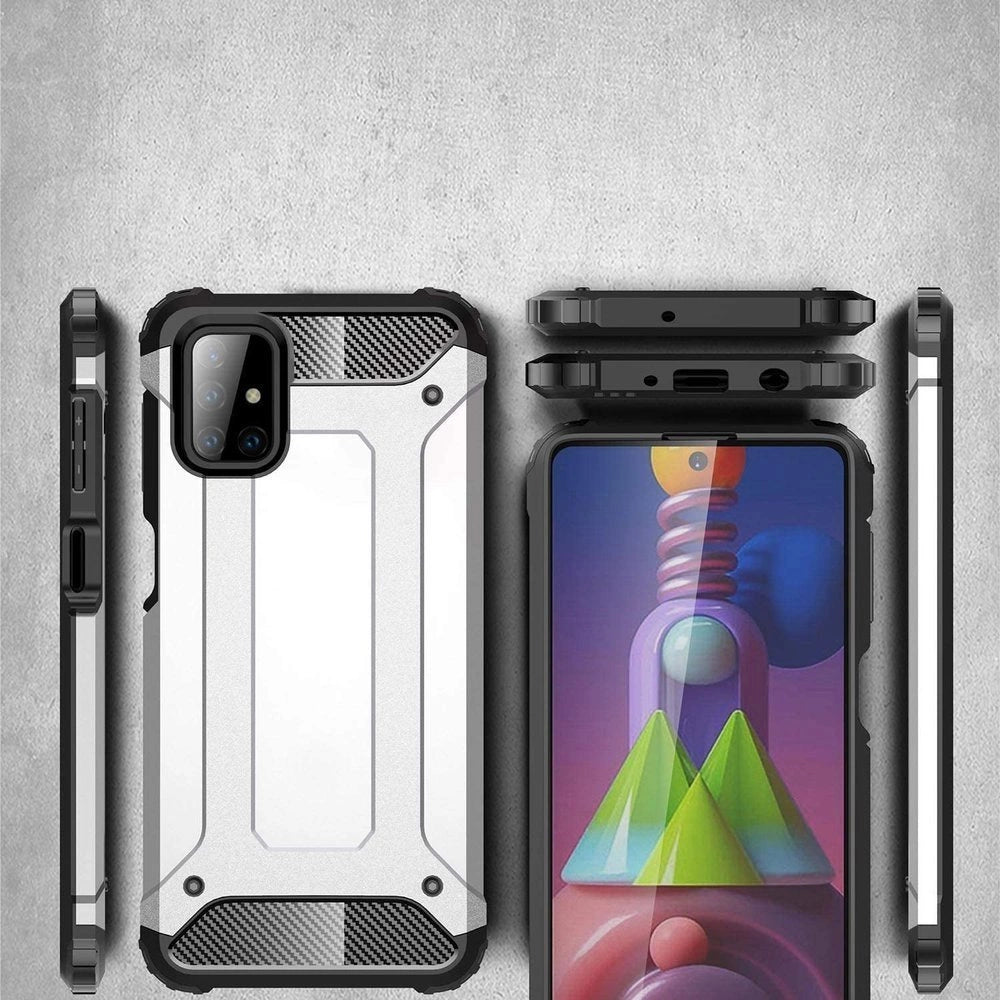 Hybrid Armor Case Tough Rugged Cover for Samsung Galaxy M51 blue_5