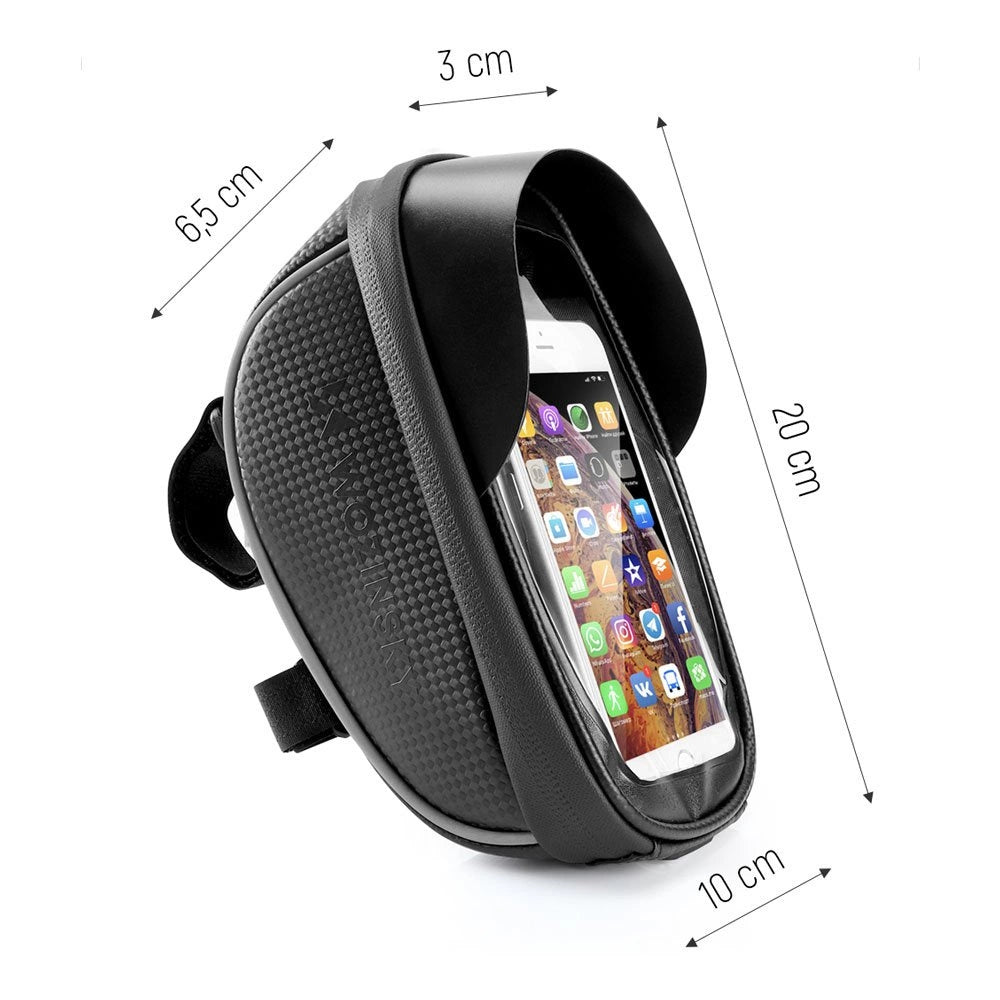 Wozinsky bike handlebar bag with phone case 1l black (WBB16BK)_2