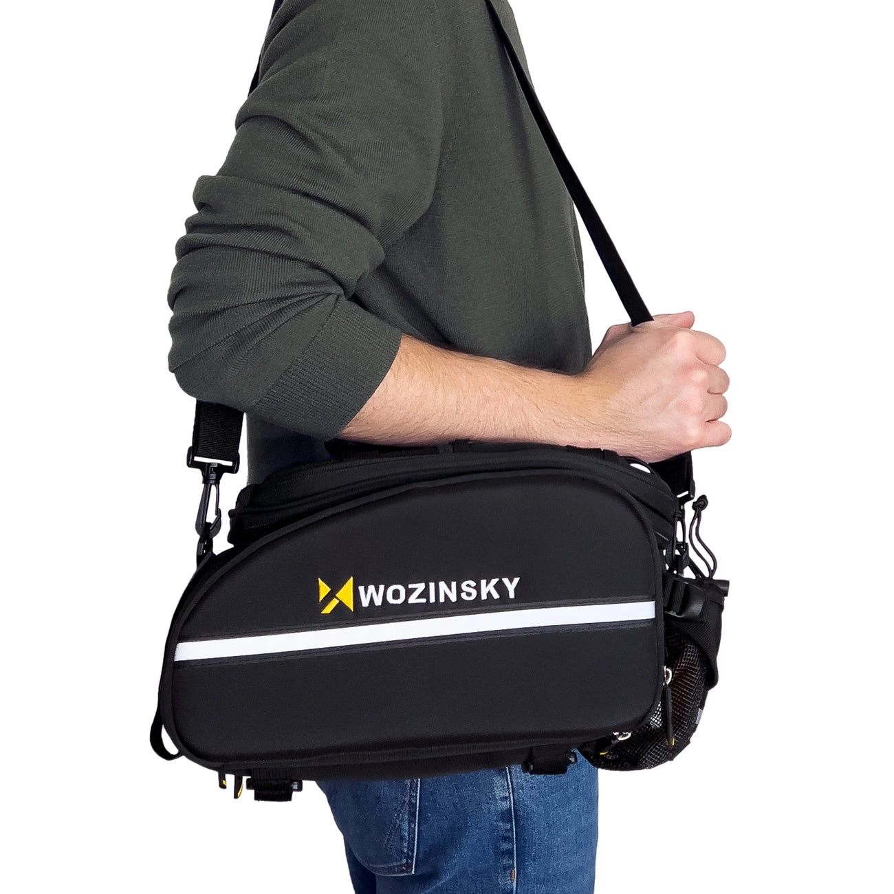 Wozinsky roomy bike carrier bag 35L (rain cover included) black (WBB19BK)_16