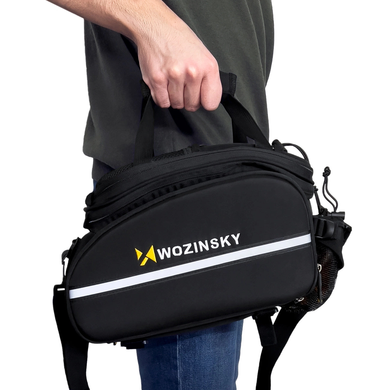 Wozinsky roomy bike carrier bag 35L (rain cover included) black (WBB19BK)_17