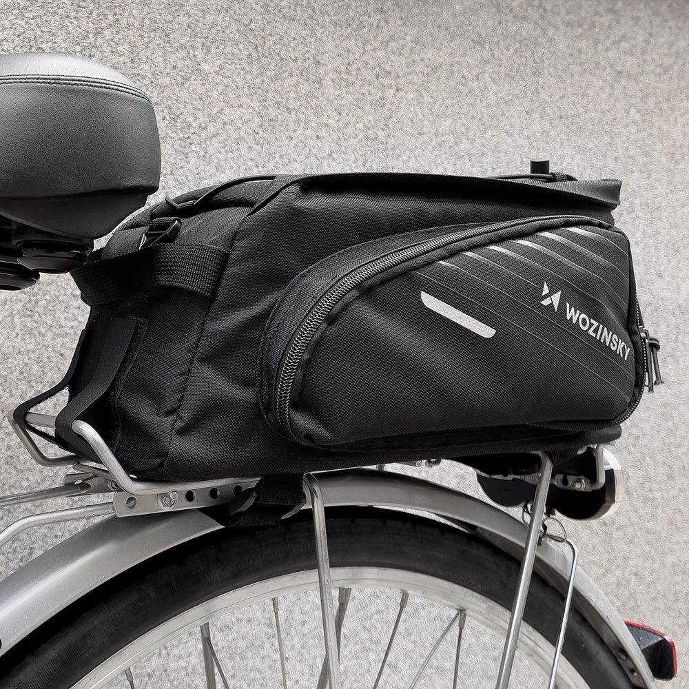Wozinsky bike carrier bag with 9l shoulder strap (rain cover included) black (WBB22BK)_12