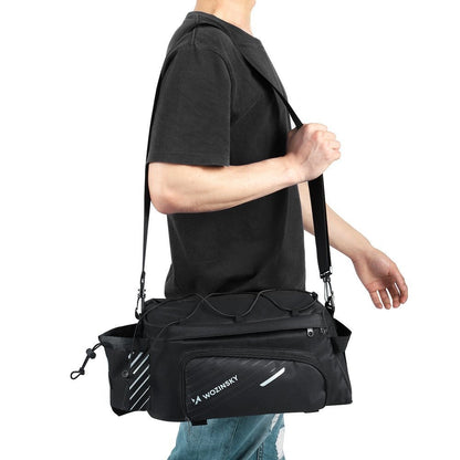 Wozinsky bike carrier bag with 9l shoulder strap (rain cover included) black (WBB22BK)_2