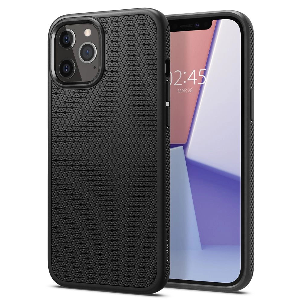 Spigen Liquid Air Case for iPhone 12 / iPhone 12 Pro - Matte Black_0