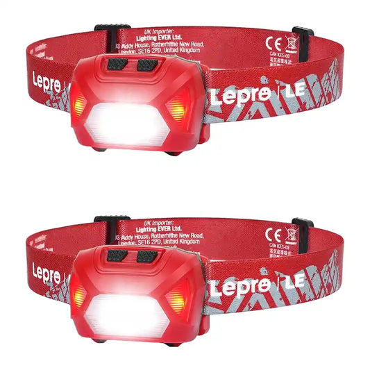 LEPRO 320014-R-2 USB Headlamp, 2-Pack_0
