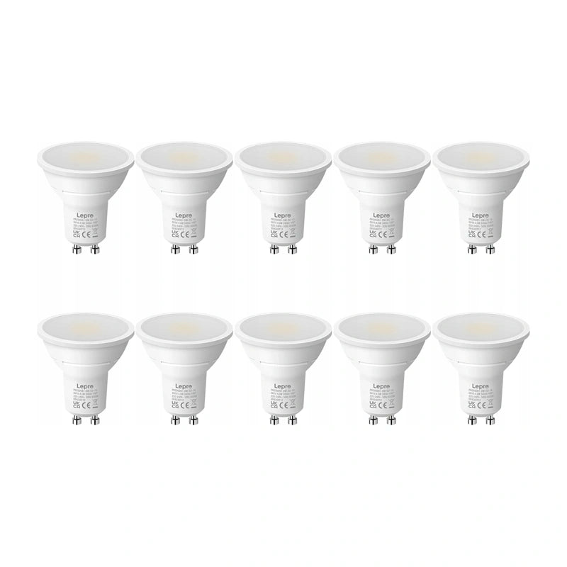 LEPRO 200081-DW-EU-10 GU10 LED Bulb, 4.5W, 345 lm, 6500K, 100°, 10 pcs._0