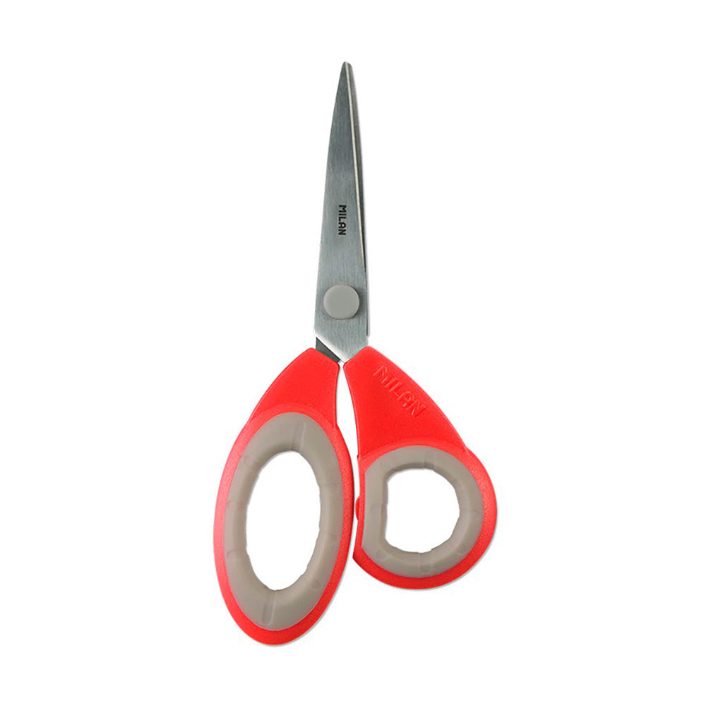 BlÃ­ster com tesoura de escritÃ³rio vermelhas 19cm milan_0