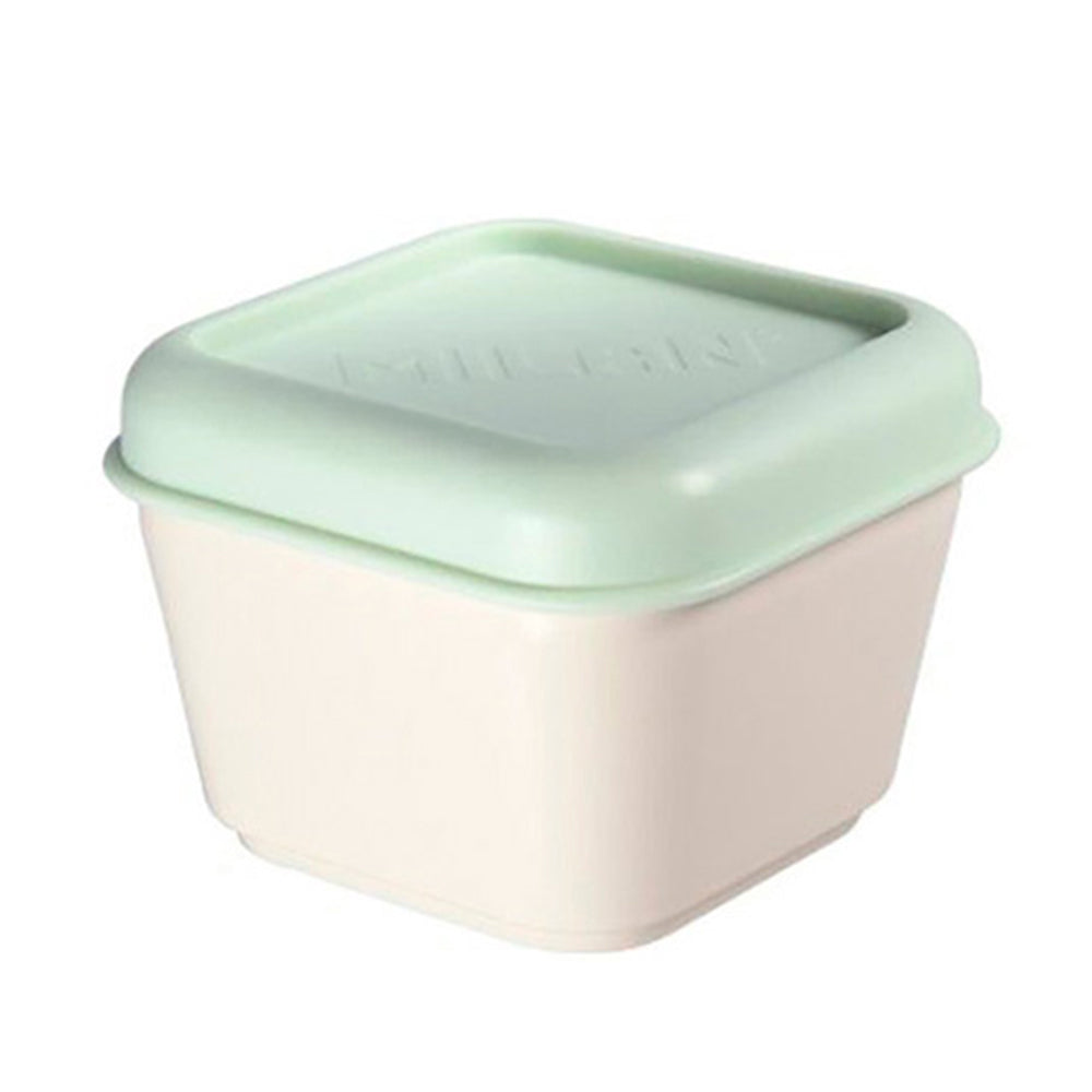 Recipiente para alimentos quadrado 0,33 l tampa verde milan_0