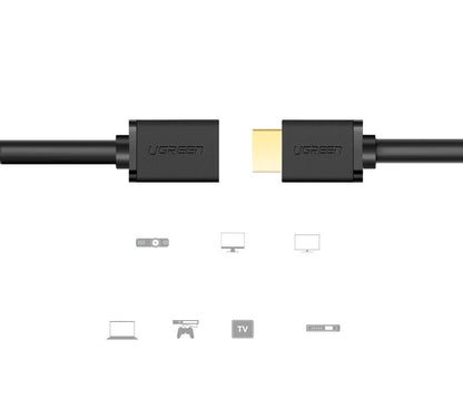 Ugreen HD107 10140 HDMI (Male) - HDMI (Female) 4K Cable 0.5 m - Black_5