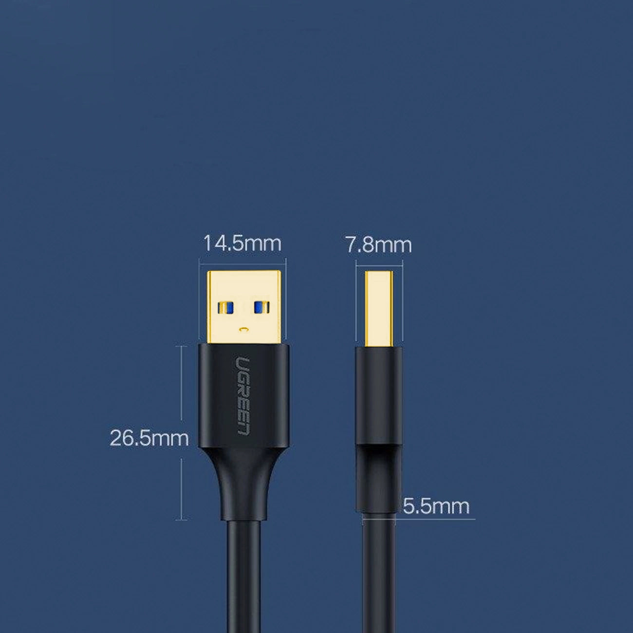 Ugreen US128 10371 USB-A 3.0 / USB-A 3.0 5Gb/s cable 2m - black_11