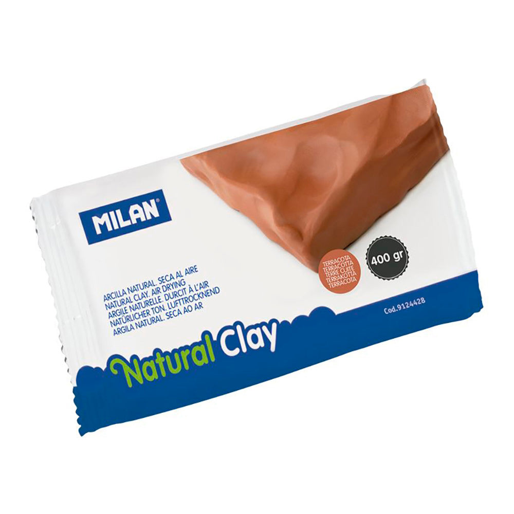 Argila natural 400g, seca ao ar cor terracota milan_0