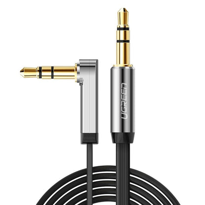 Ugreen flat angled cable AUX audio cable 3.5 mm mini jack 0.5 m black (AV119 10596)_1