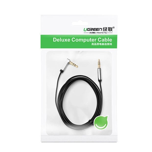Ugreen flat angled cable AUX audio cable 3.5 mm mini jack 0.5 m black (AV119 10596)_4