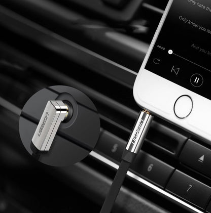 Ugreen flat angled cable AUX audio cable 3.5 mm mini jack 0.5 m black (AV119 10596)_3