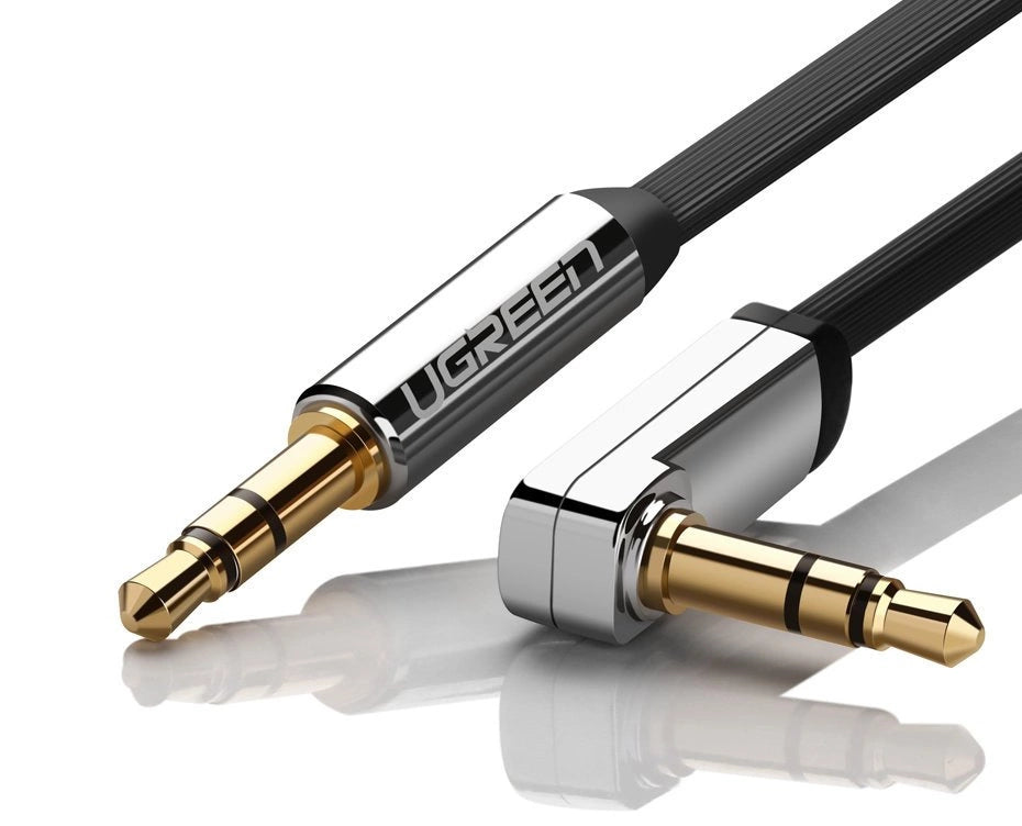 Ugreen flat angled cable AUX audio cable 3.5 mm mini jack 0.5 m black (AV119 10596)_7