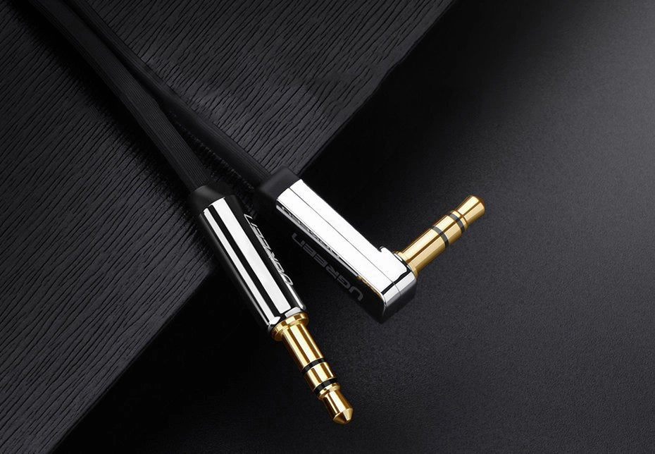 Ugreen flat angled cable AUX audio cable 3.5 mm mini jack 0.5 m black (AV119 10596)_9
