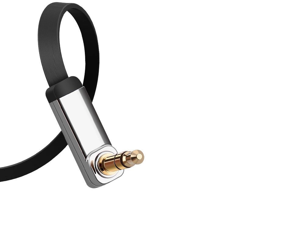 Ugreen flat angled cable AUX audio cable 3.5 mm mini jack 0.5 m black (AV119 10596)_10