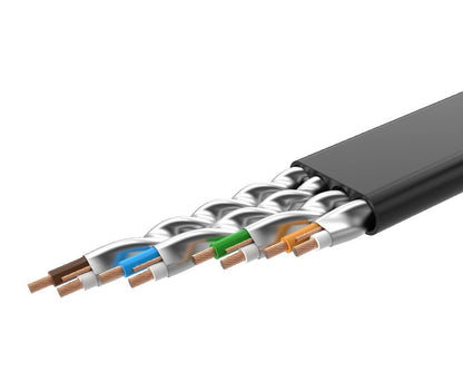 Ugreen Flat Cable Internet Network Cable Ethernet Patchcord RJ45 Cat 7 STP LAN 10 Gbps 10m Black (NW106 11265)_11