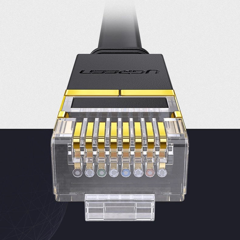 Ugreen Flat Cable Internet Network Cable Ethernet Patchcord RJ45 Cat 7 STP LAN 10 Gbps 10m Black (NW106 11265)_20