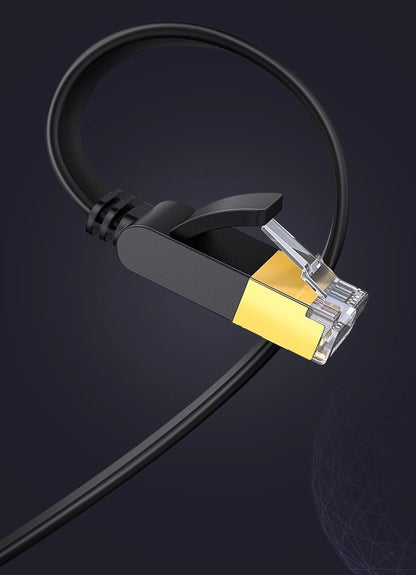 Ugreen Flat Cable Internet Network Cable Ethernet Patchcord RJ45 Cat 7 STP LAN 10 Gbps 10m Black (NW106 11265)_21