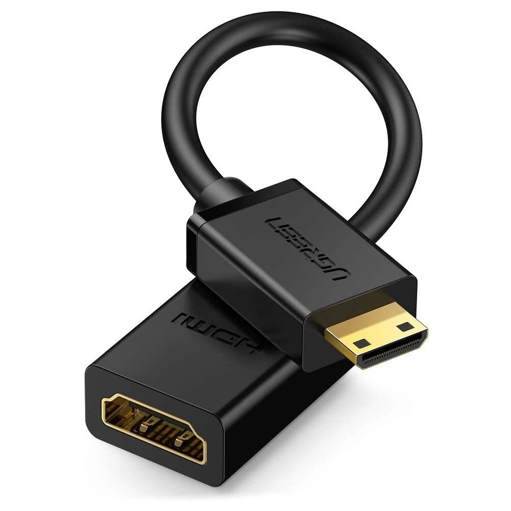 Ugreen adapter cable HDMI (female) - mini HDMI (male) 4K 60 Hz Ethernet HEC ARC audio 32 channels 22 cm black (20137)_0