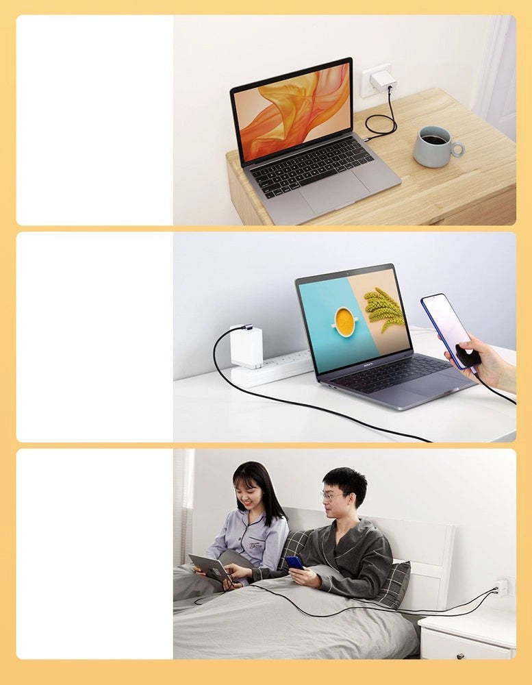 Ugreen US255 50123 USB-C (straight) / USB-C (angled) PD QC cable 60W 3A 1m - gray_13