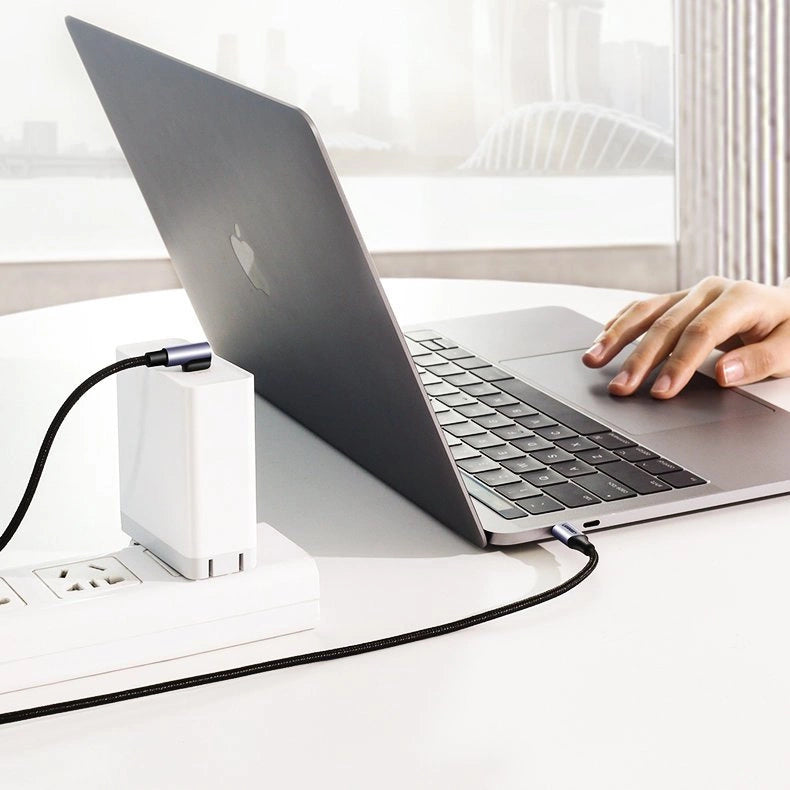 Ugreen US255 50123 USB-C (straight) / USB-C (angled) PD QC cable 60W 3A 1m - gray_2