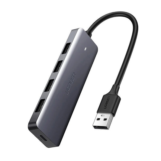 Ugreen USB HUB - 4x USB 3.2 Gen 1 with micro USB power port gray (CM219 50985)_0
