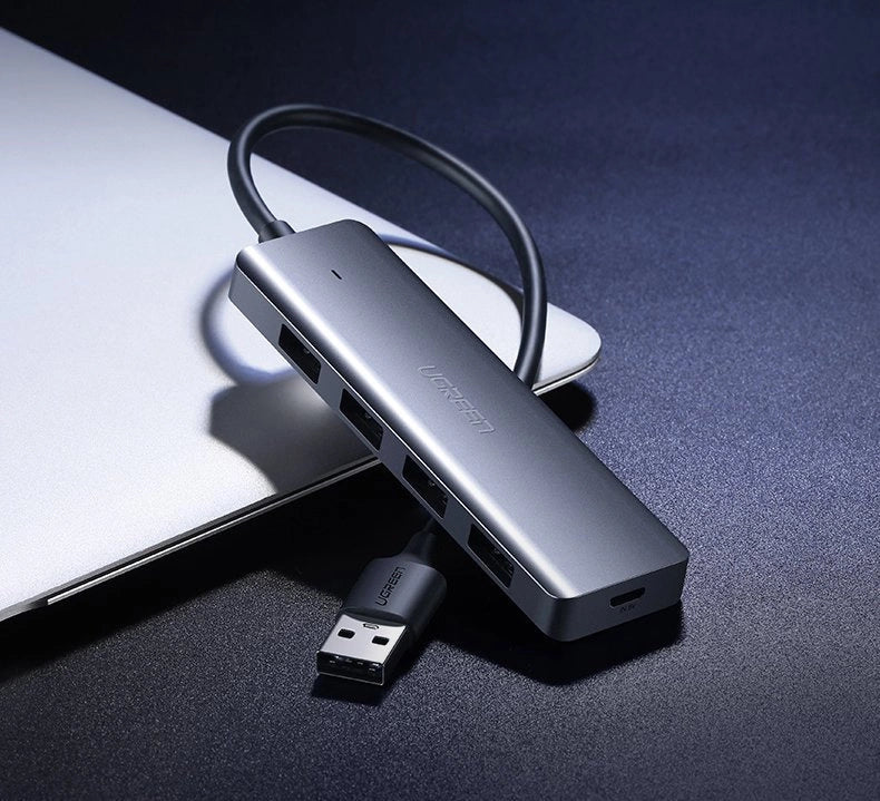 Ugreen USB HUB - 4x USB 3.2 Gen 1 with micro USB power port gray (CM219 50985)_10