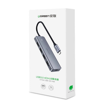 Ugreen USB Type C HUB - 4x USB 3.2 Gen 1 with USB-C power port gray (CM219 70336)_4