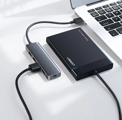 Ugreen USB Type C HUB - 4x USB 3.2 Gen 1 with USB-C power port gray (CM219 70336)_5