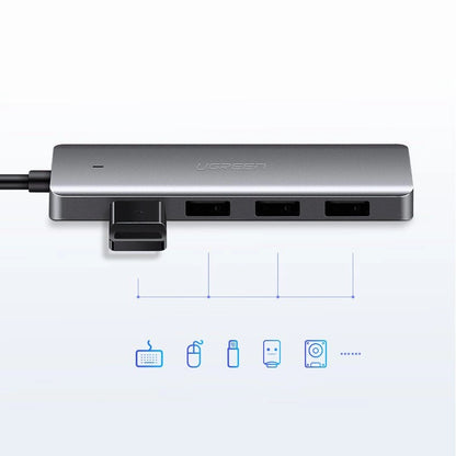 Ugreen USB Type C HUB - 4x USB 3.2 Gen 1 with USB-C power port gray (CM219 70336)_6