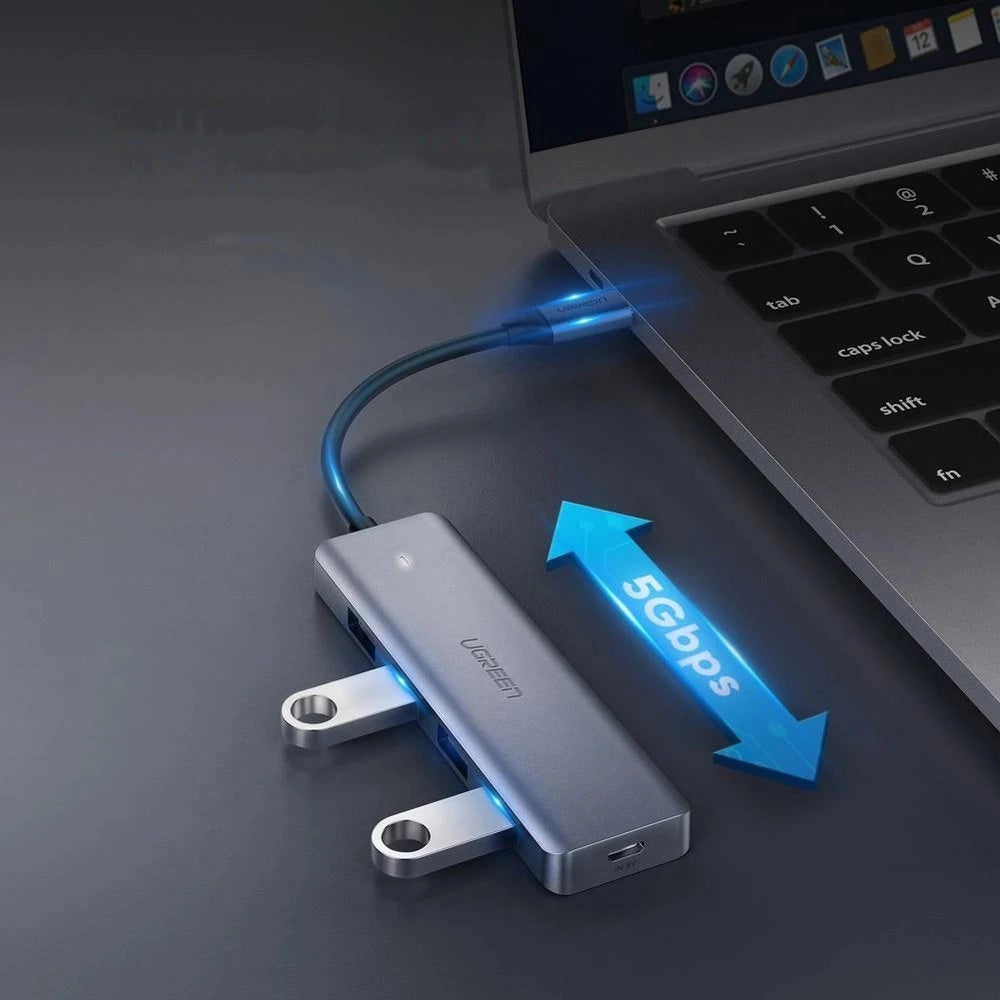 Ugreen USB Type C HUB - 4x USB 3.2 Gen 1 with USB-C power port gray (CM219 70336)_13