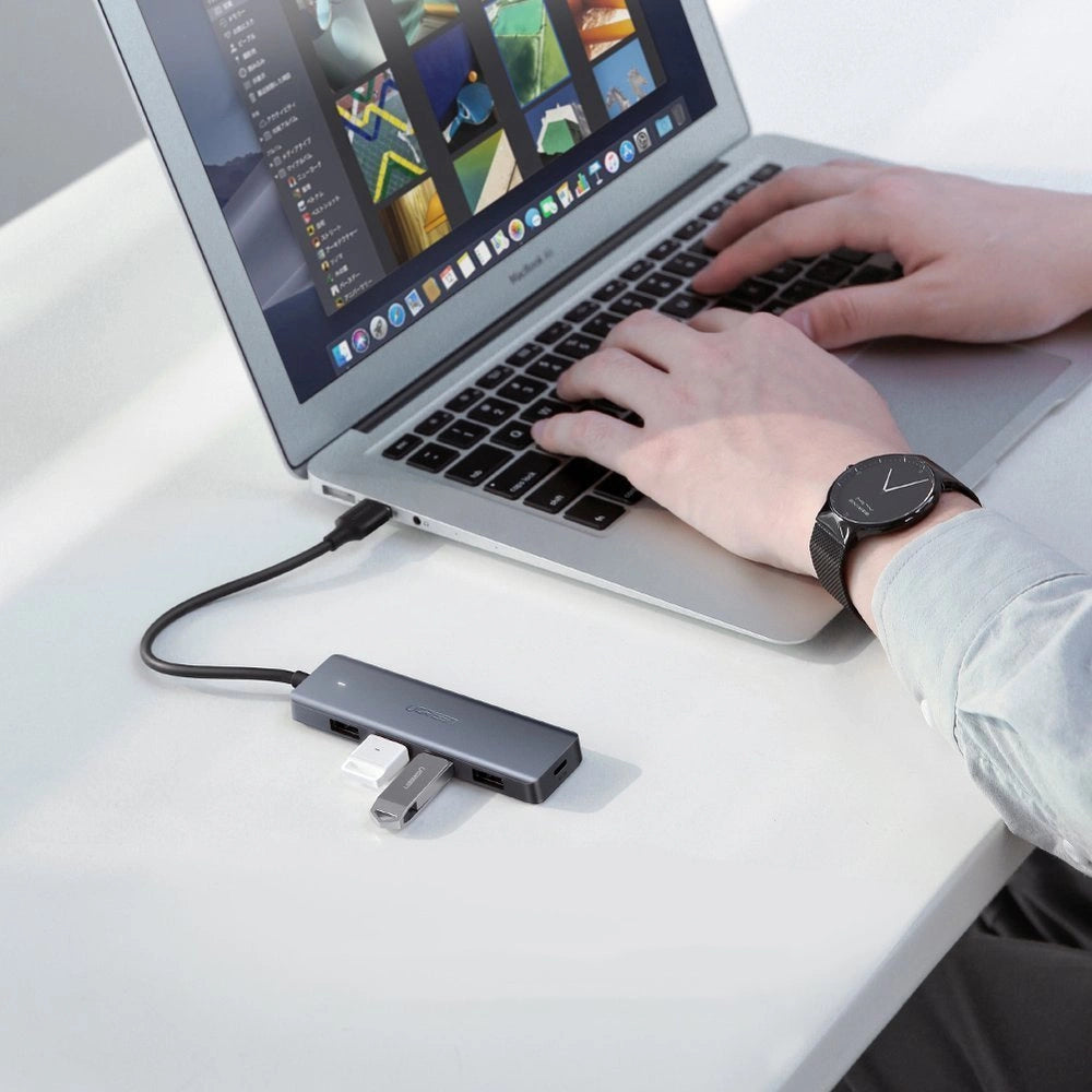 Ugreen USB Type C HUB - 4x USB 3.2 Gen 1 with USB-C power port gray (CM219 70336)_1