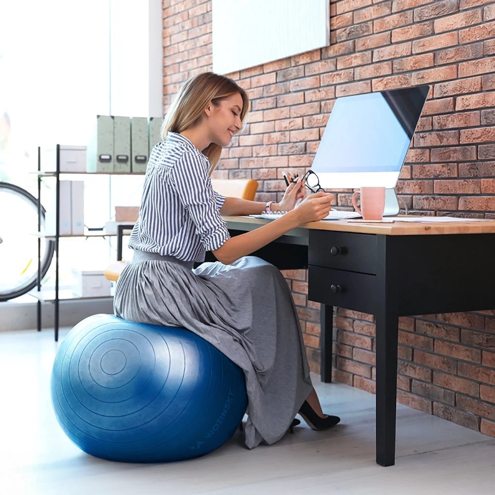Wozinsky WGB65BL Exercise Ball, 65 cm, Blue_5