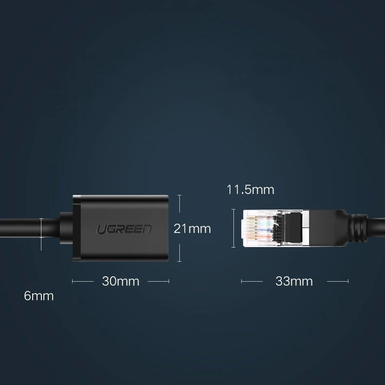 Ugreen NW112 11281 Network Ethernet Cable RJ45 (Female) - RJ45 (Male) F/UTP Cat. 6 1 Gbps 2m - black_15