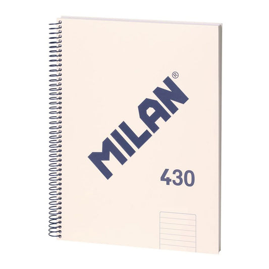 Caderno a4 (7mm) bege. com espiral_0