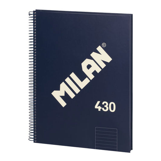 Caderno a4 (7mm) azul-marinho. com espiral._0
