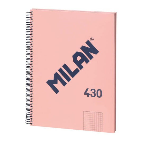 Caderno quadrado a4 (5x5mm) rosa, com espiral._0