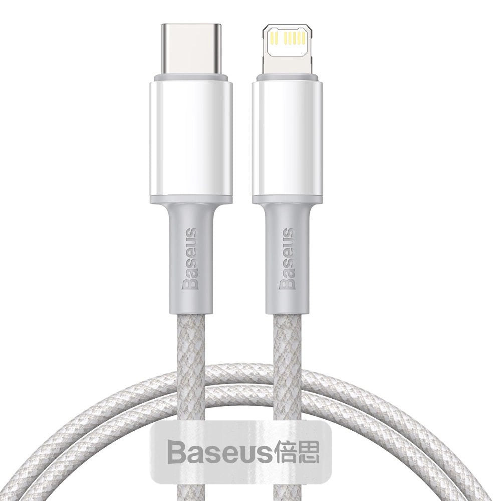 Baseus High Density Braided Cable Type-C to Lightning, PD,  20W, 1m (white)_0