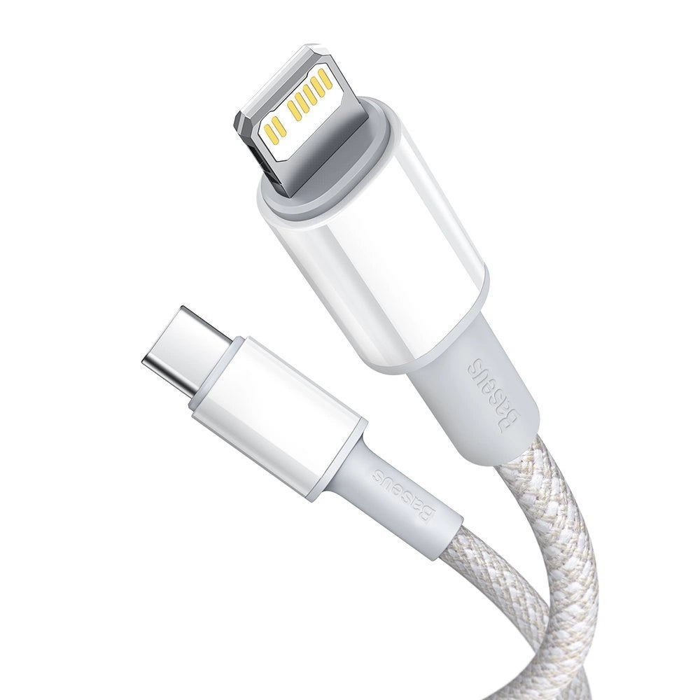 Baseus High Density Braided Cable Type-C to Lightning, PD,  20W, 1m (white)_4