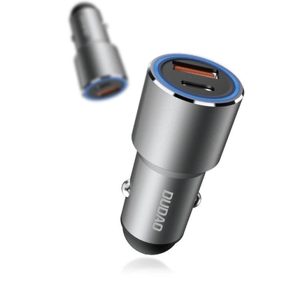 Dudao USB / USB Car Charger Type C Power Delivery Quick Charge 22.5 W Gray (R4PQ)_0