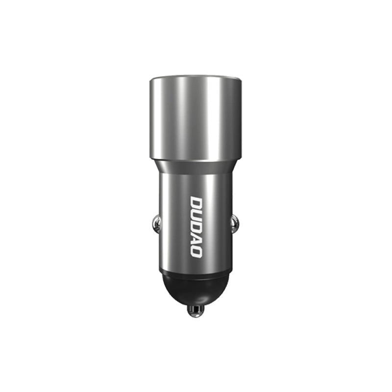 Dudao USB / USB Car Charger Type C Power Delivery Quick Charge 22.5 W Gray (R4PQ)_3