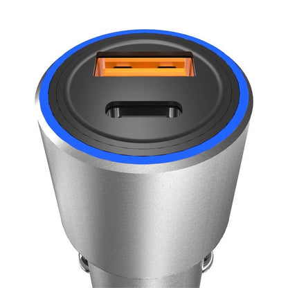 Dudao USB / USB Car Charger Type C Power Delivery Quick Charge 22.5 W Gray (R4PQ)_1